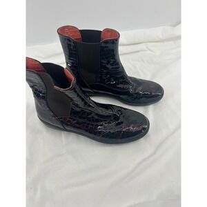 Sperry Top Sider Womens Boots Size 8M Brown Tortoise Shell Patent Leather Boots